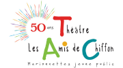 Logo du 50e anniversaire du Théâtre les Amis de Chiffon